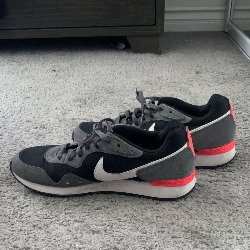 Nike Black and Gray Sneakers with Pink Highlights